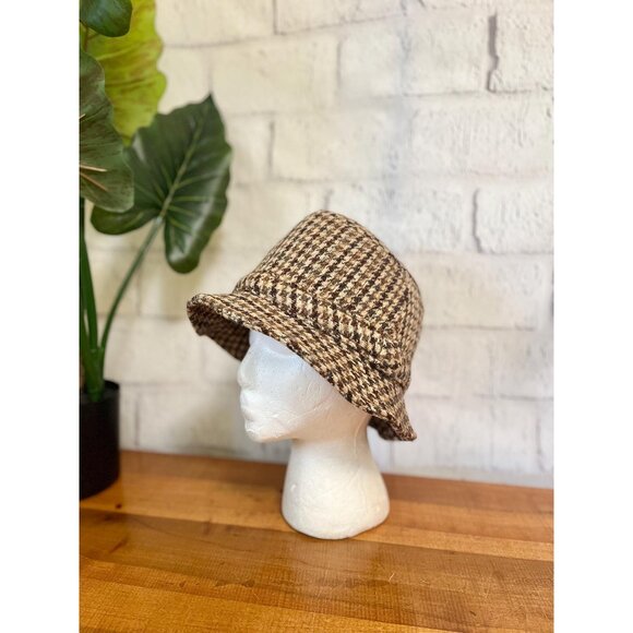 Vintage Harris Tweed wool bucket hat, Sherlock Holmes hat - Picture 1 of 9